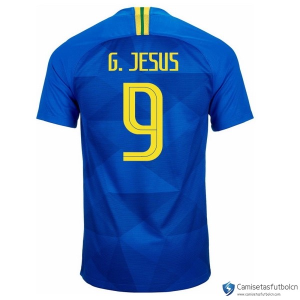 Camiseta Seleccion Brasil Segunda equipo G.Jesus 2018 Azul